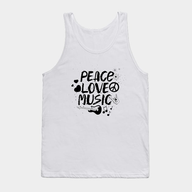 peace love and music Tank Top by designer-louiti